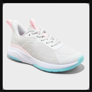 White and Pink Athletic Sneakers
